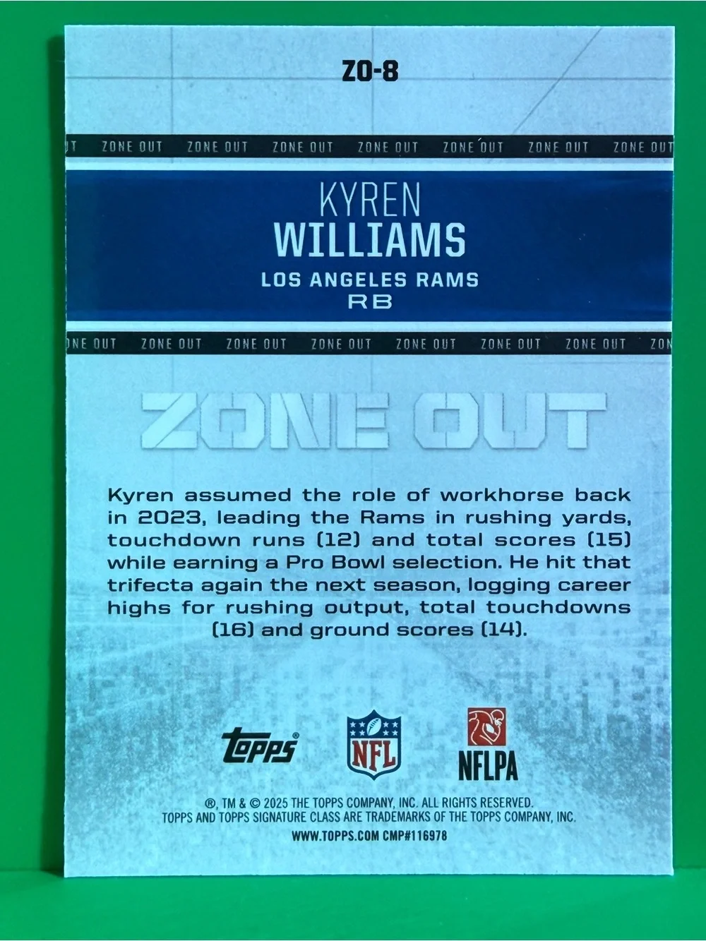 Pokemon Total Touchdowns Card with Blue, Yellow, White Colors